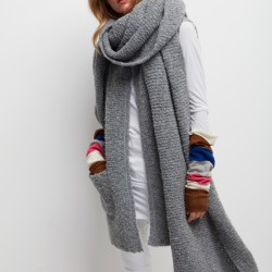 studiogiovetti fashion woman big grey scarf studiogiovetti fashion woman big grey scarf